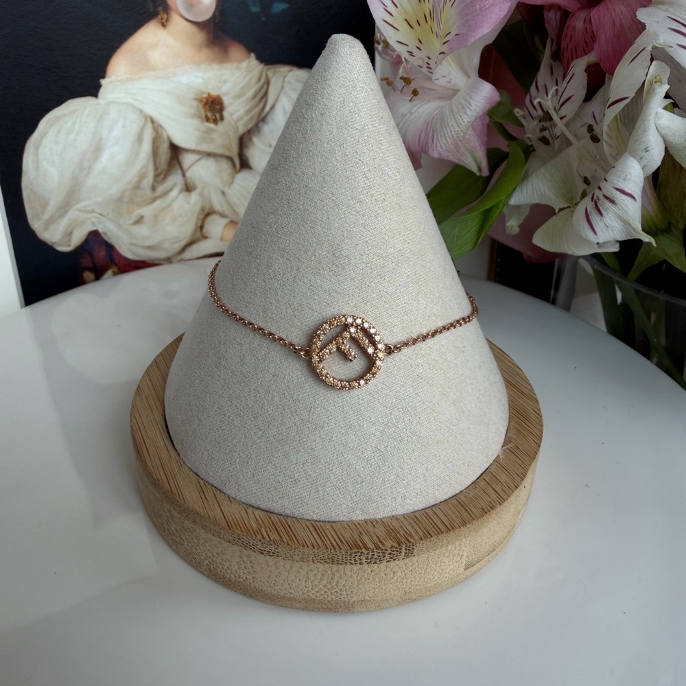 FENDI F is FENDI Crystal Rose Gold Bracelet